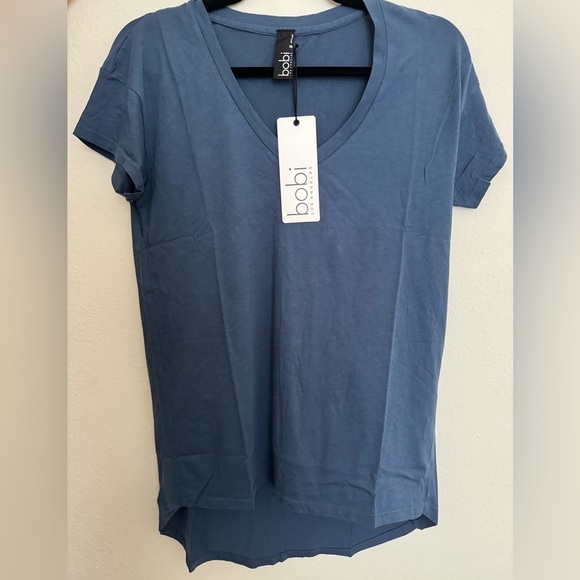 bobi Vneck High Low Tee - Picture 1 of 4